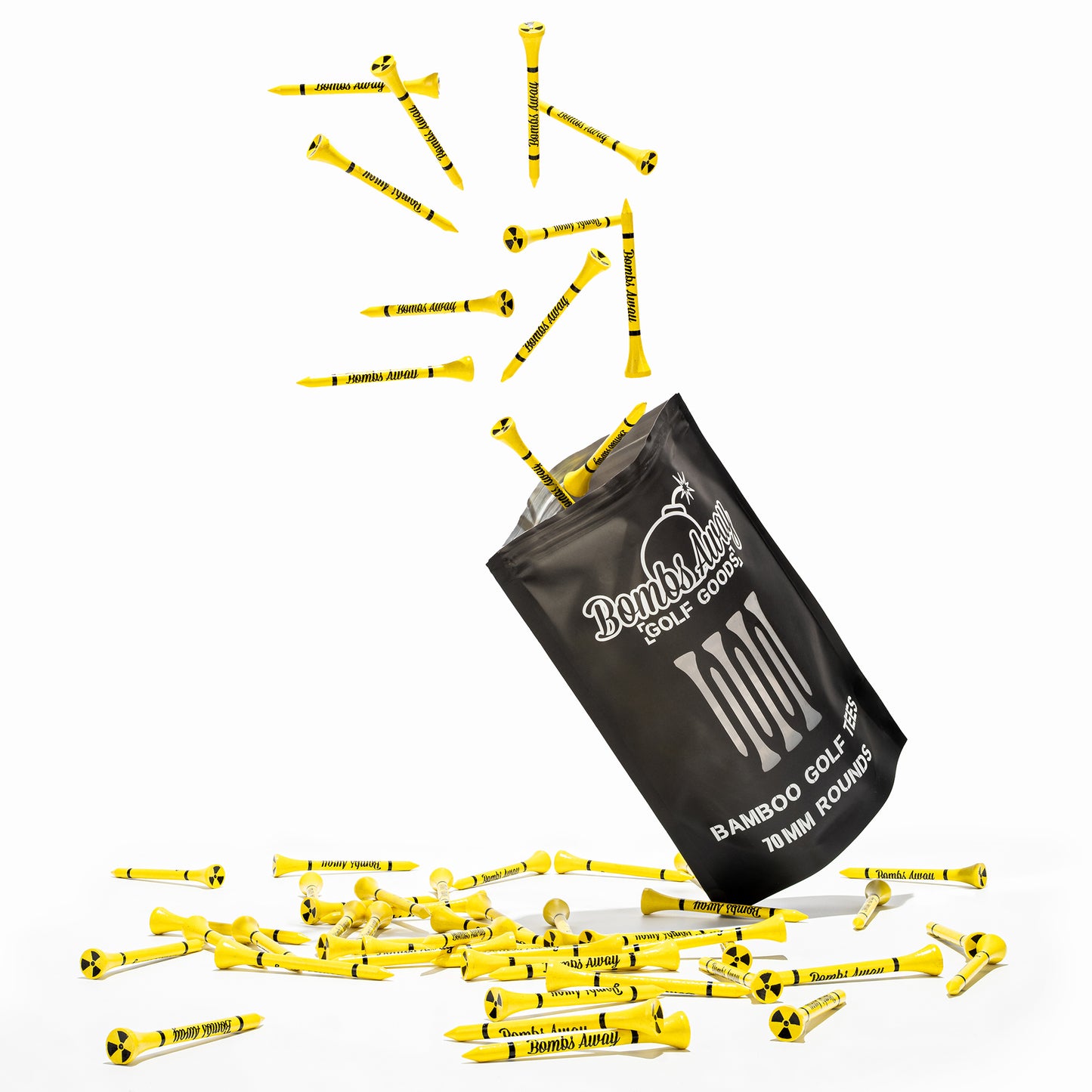 Nuclear Bamboo Golf Tees 54mm, 70mm, 83mm