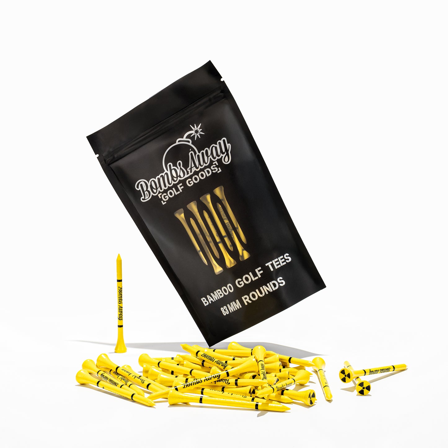Nuclear Bamboo Golf Tees 54mm, 70mm, 83mm