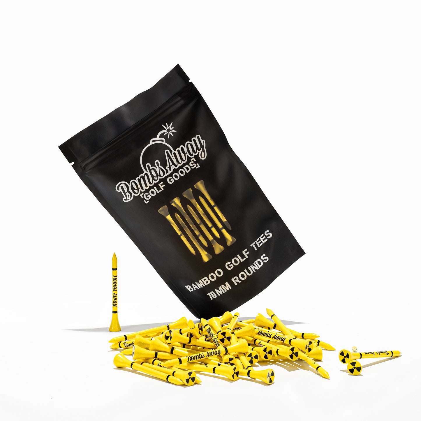 Nuclear Bamboo Golf Tees 54mm, 70mm, 83mm