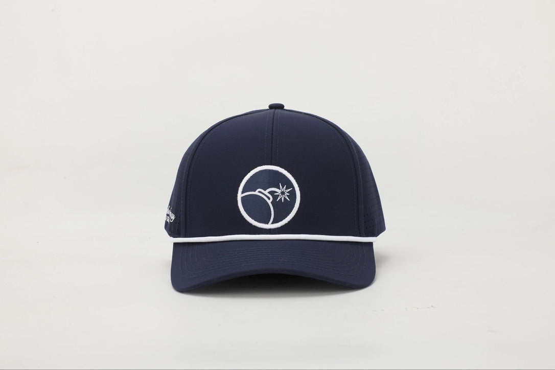 Bombs Away Perforated Golf Cap - Navy