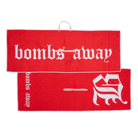 Royal Tour Golf Towel - Red/White