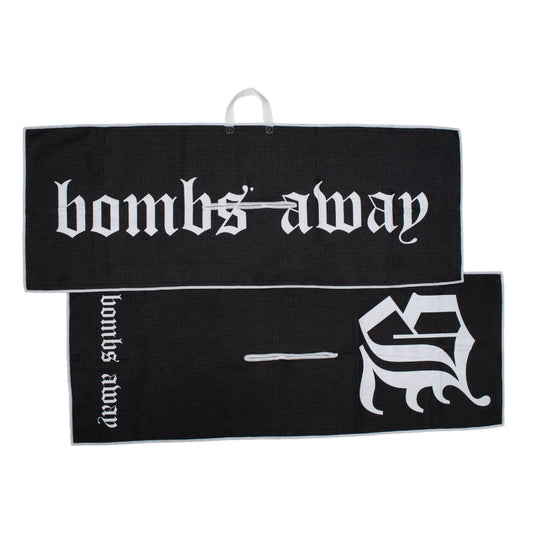 Royal Tour Golf Towel - Black/White
