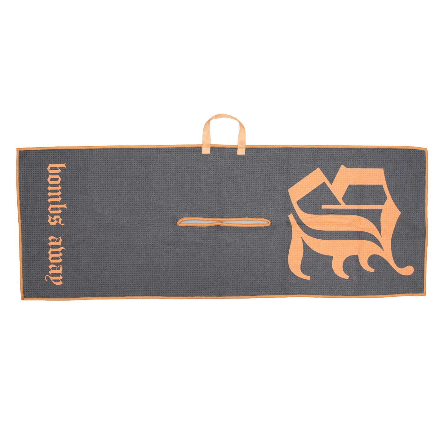Royal tour towel - Grey/Tangerine