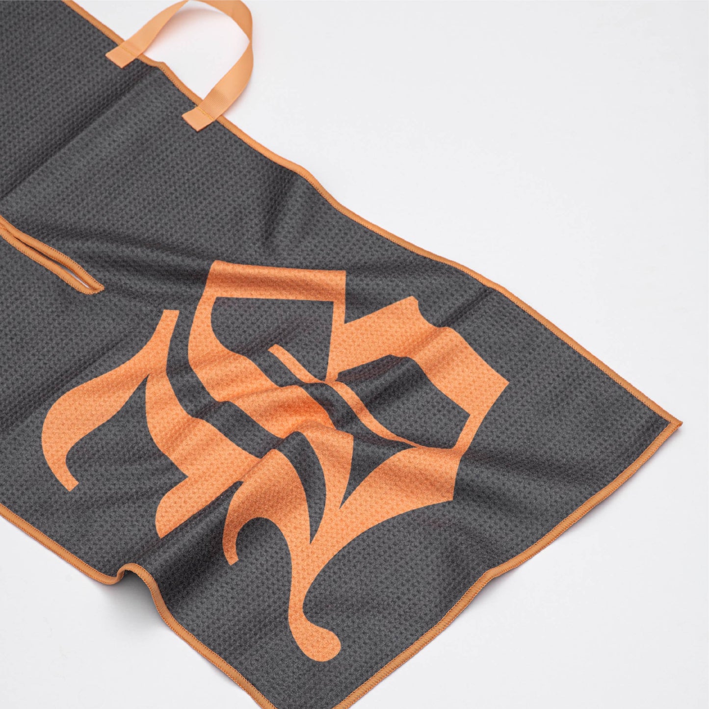 Royal tour towel - Grey/Tangerine