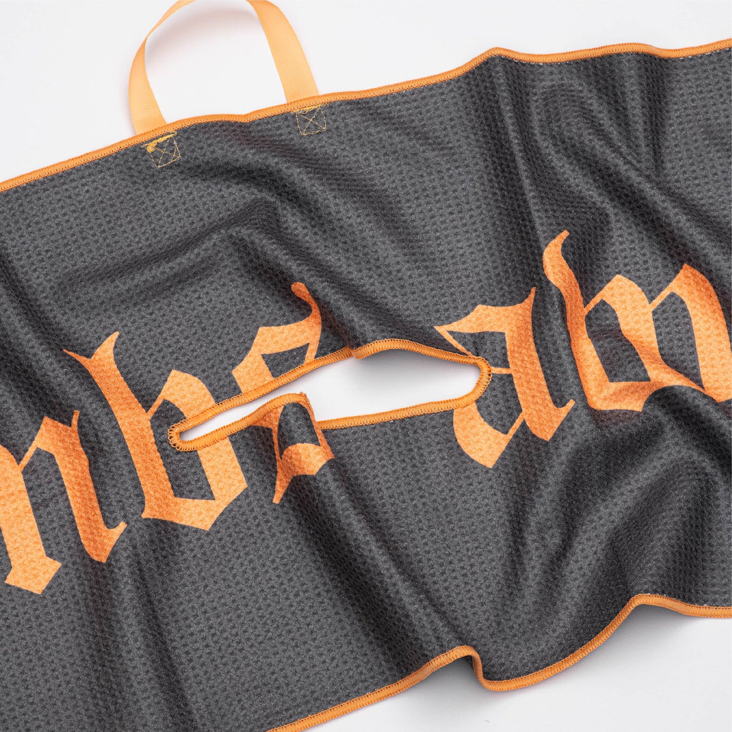 Royal tour towel - Grey/Tangerine