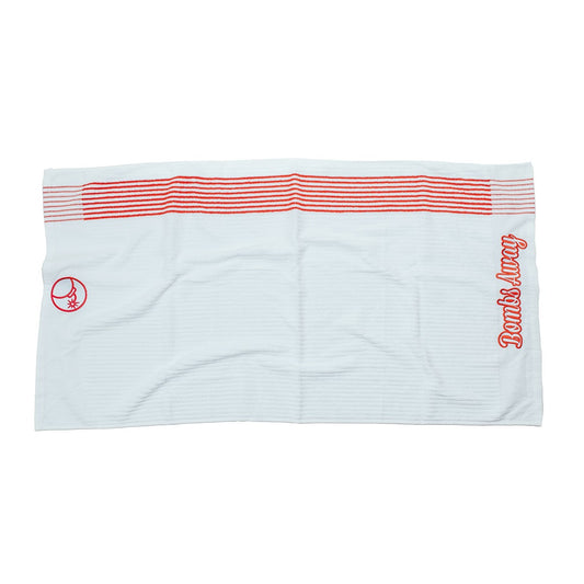 White/Red Bombs Away Caddy Golf Towel