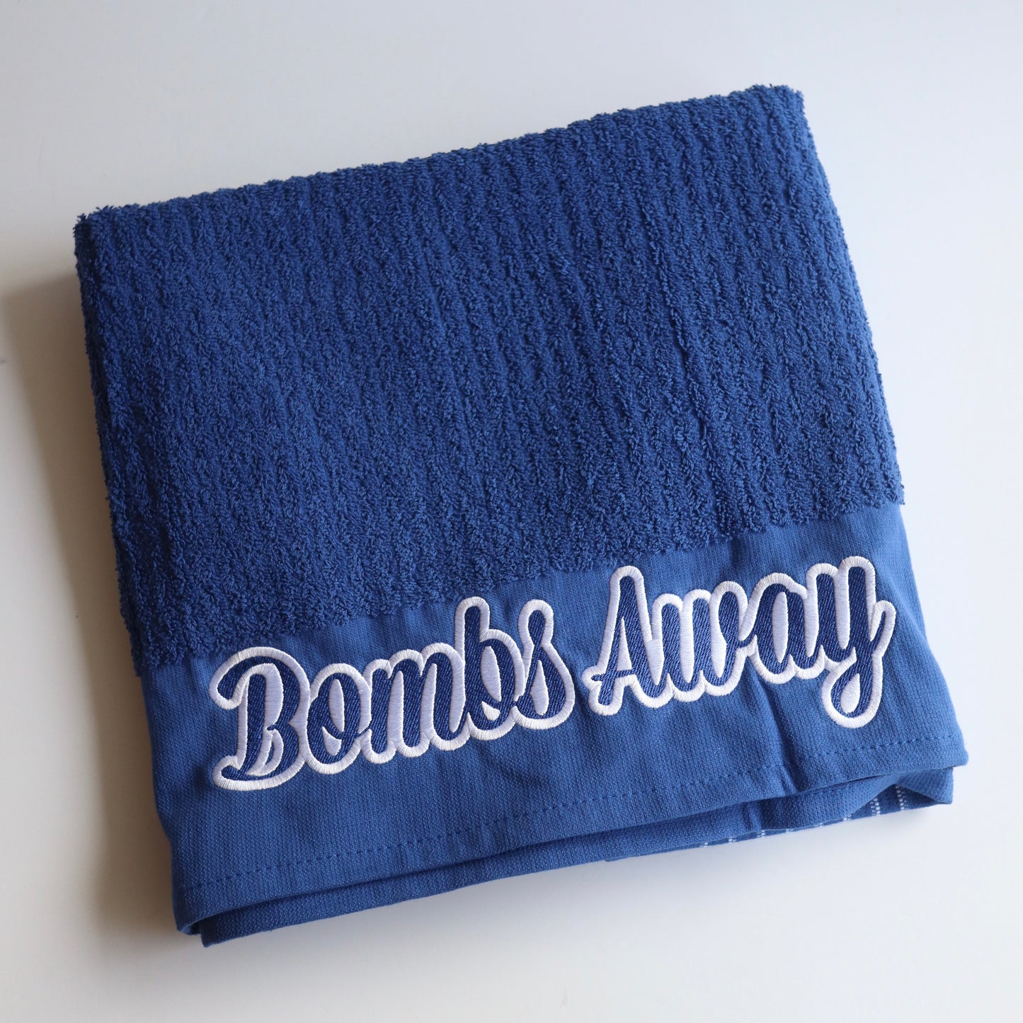 Blue/White Bombs Away Caddy Golf Towel