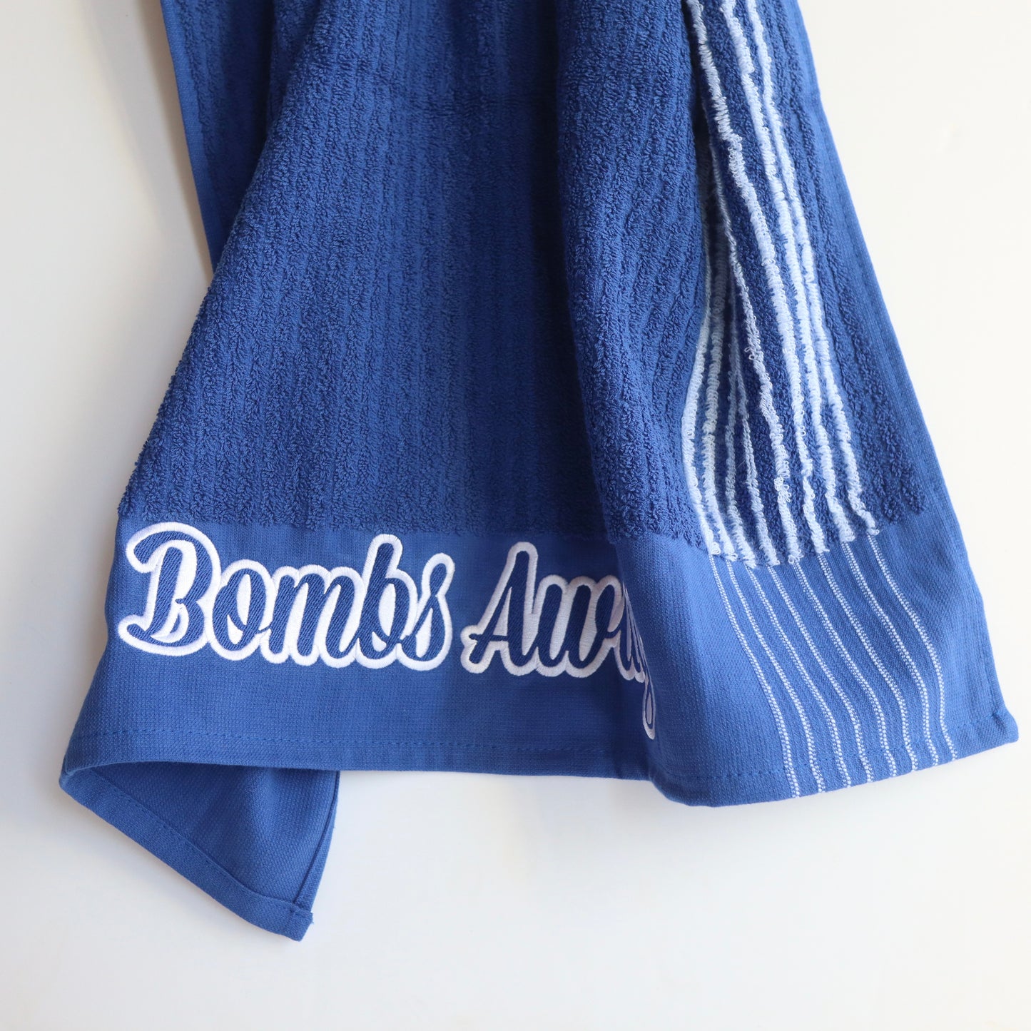 Blue/White Bombs Away Caddy Golf Towel