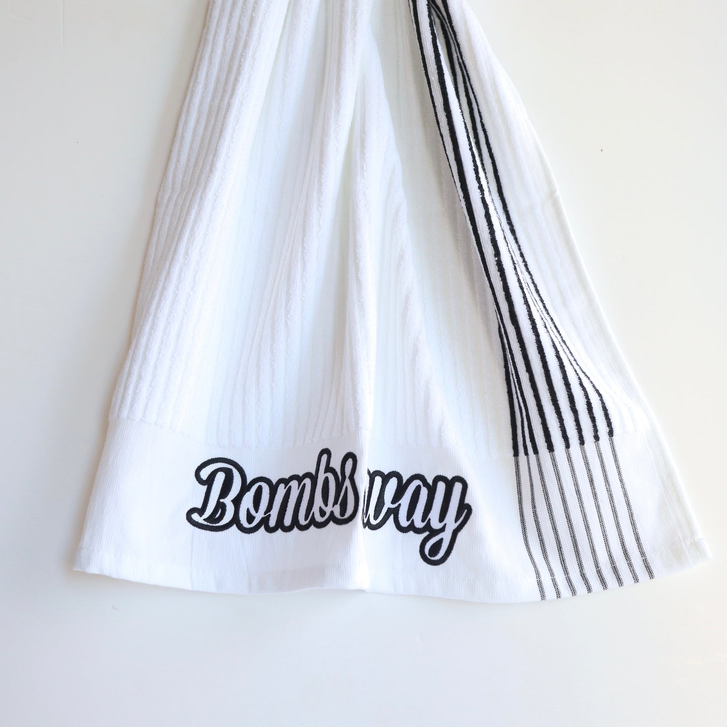 White/Black Bombs Away Caddy Golf Towel