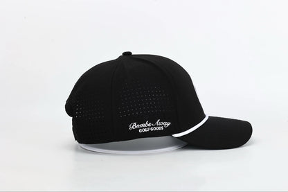 Bombs Away Perforated Golf Cap - Black