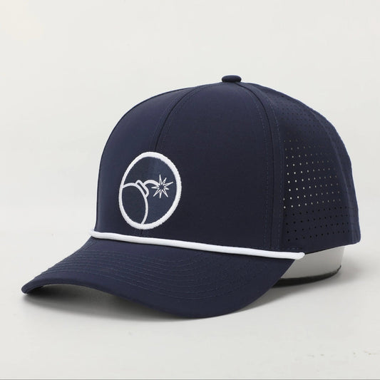 Bombs Away Perforated Golf Cap - Navy