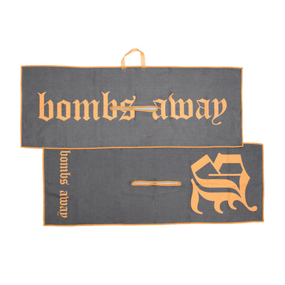 Royal tour towel - Grey/Tangerine