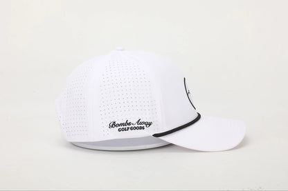 Bombs Away Perforated Golf Cap - White