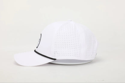 Bombs Away Perforated Golf Cap - White