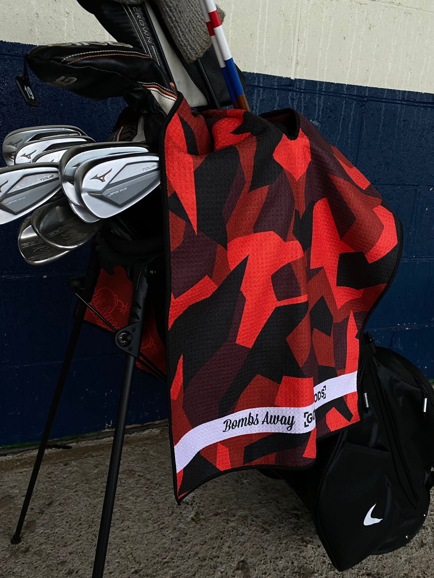 Red golf towel